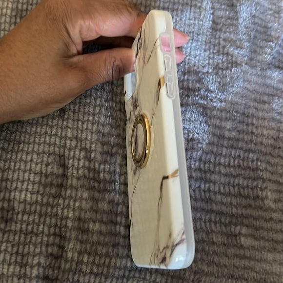 GVIEWIN Metal Kickstand for iphone 12 6.1 (White/Gold) - Picture 4 of 5